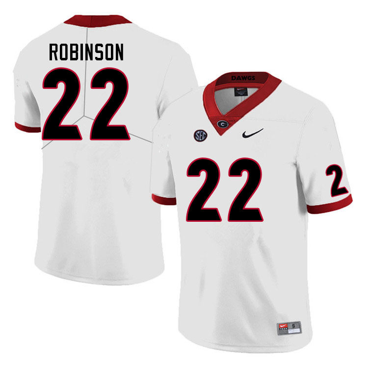 Georgia Bulldogs #22 Branson Robinson College Football Jerseys Sale-White
